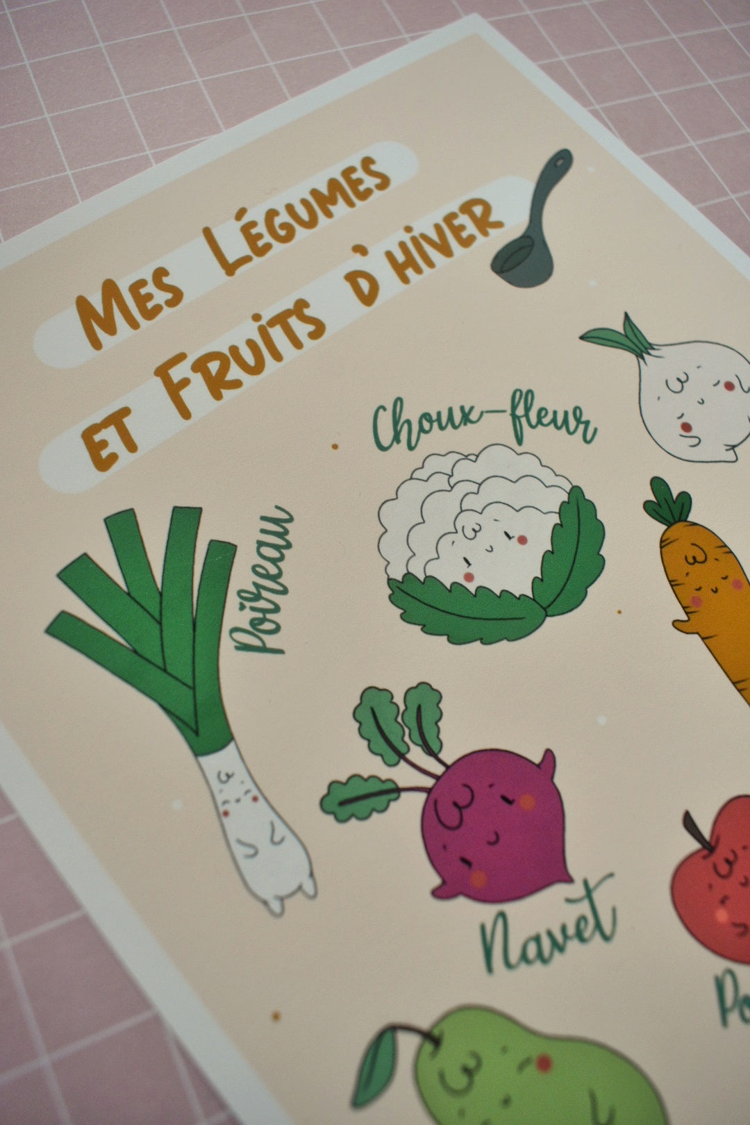 Affiche "Fruits et Légumes d'hiver"